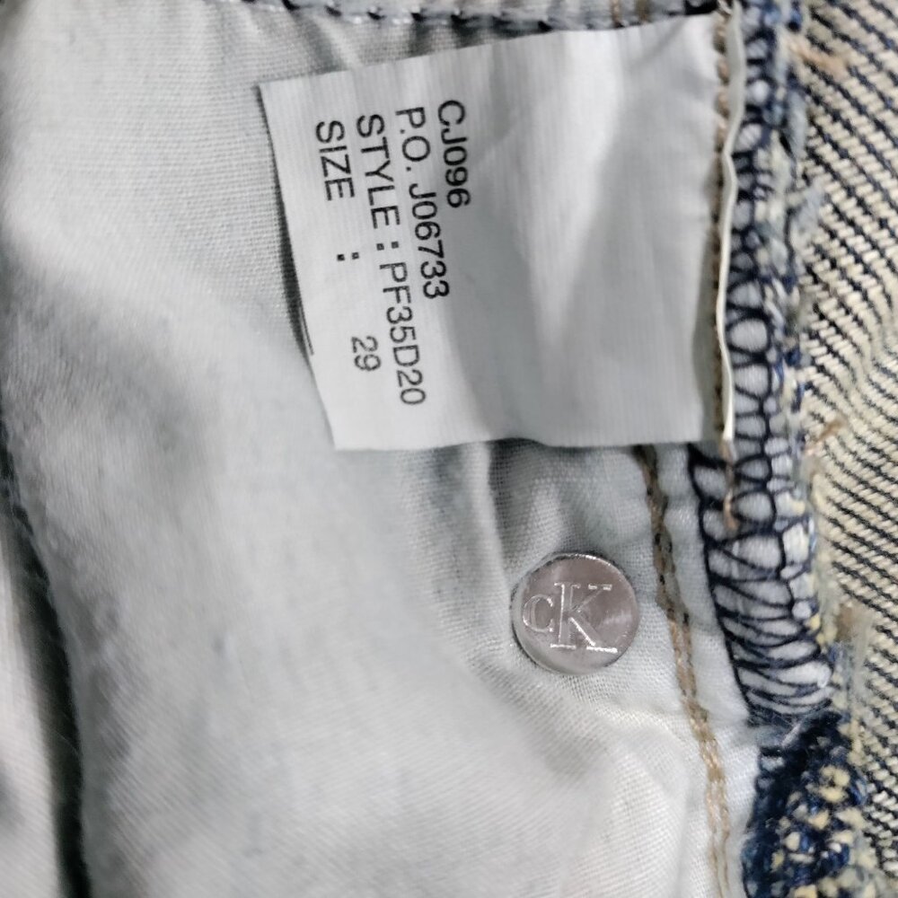 Calvin Klein Jeans Vintage Low Rise Classic 80s Capris Distressed Denim Size 29 - Picture 7 of 12